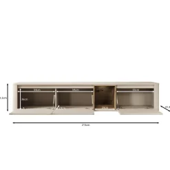 Bijou - TV-Meubel - Beige - 215x41x42 cm