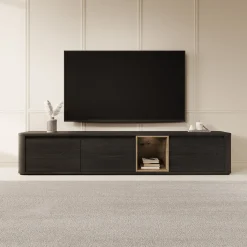 Bijou - TV-Meubel - Zwart - 215x41x42 cm