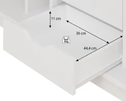 Blake - Kledingkast met schuifdeuren - Wit - 250x62x215 cm