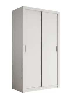 Blake - Kledingkast met schuifdeuren - Wit - 120x62x215 cm