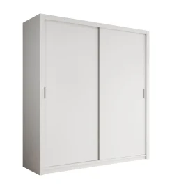 Blake - Kledingkast met schuifdeuren - Wit - 200x62x215 cm