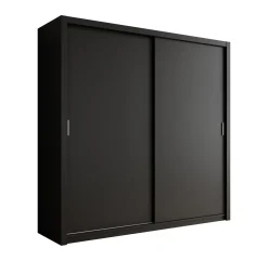 Blake - Kledingkast met schuifdeuren - Zwart - 220x62x215 cm