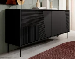 Blanes - Dressoir - Zwart - 200x45x88 cm