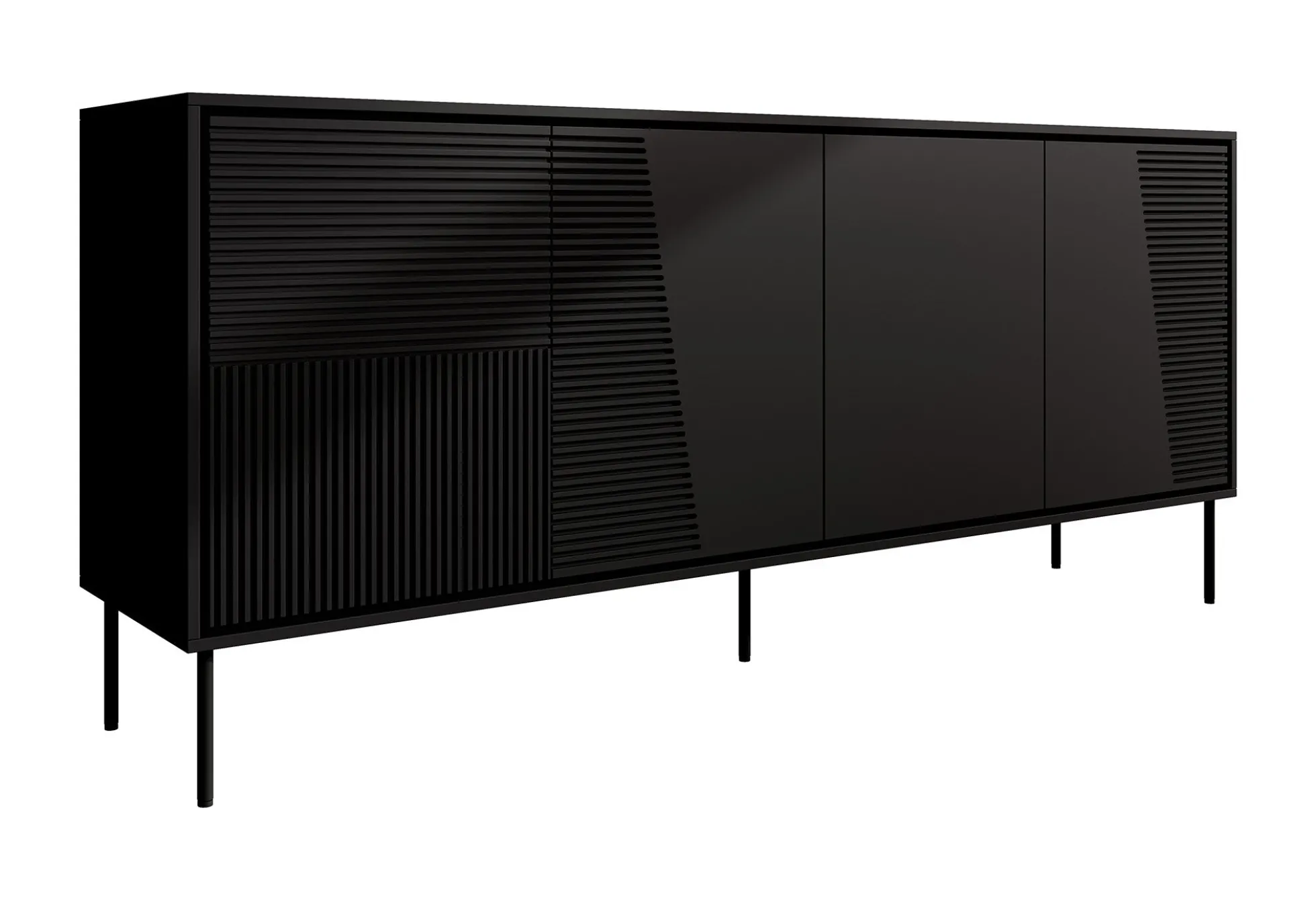 Blanes - Dressoir - Zwart - 200x45x88 cm