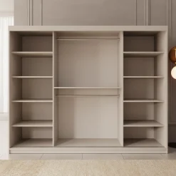 Bodhi - Kledingkast met schuifdeuren - Beige 250x62x200 cm