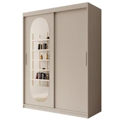Bodhi - Kledingkast met schuifdeuren - Beige - 150x62x200 cm