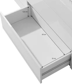 Bonzo - Dressoir - Wit - 150x39x68 cm