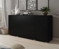 Bonzo - Dressoir - Zwart - 150x39x68 cm