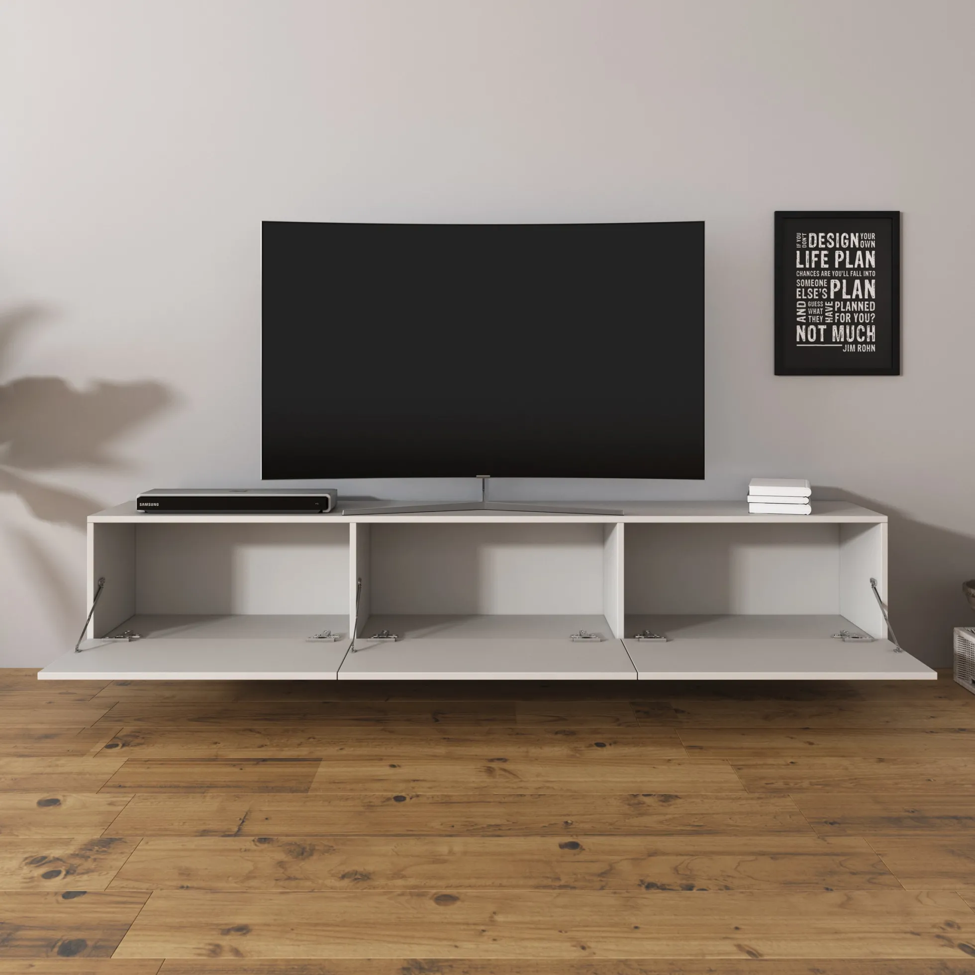 Bonzo - TV-Meubel - Beige - 180x33x30 cm