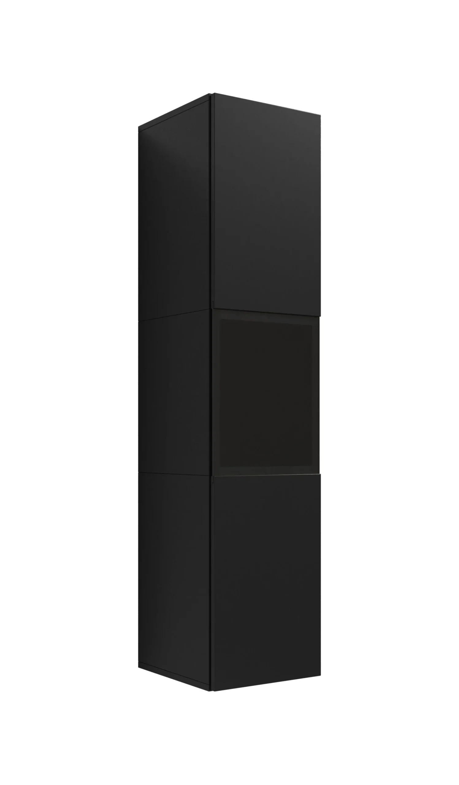 Bonzo - Vitrinekast - Zwart - 30x33x130 cm