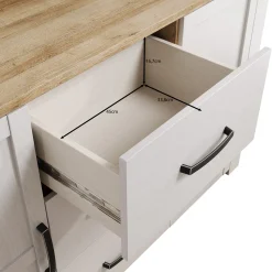 Borello - Buffetkast - Wit - 146x42x205 cm