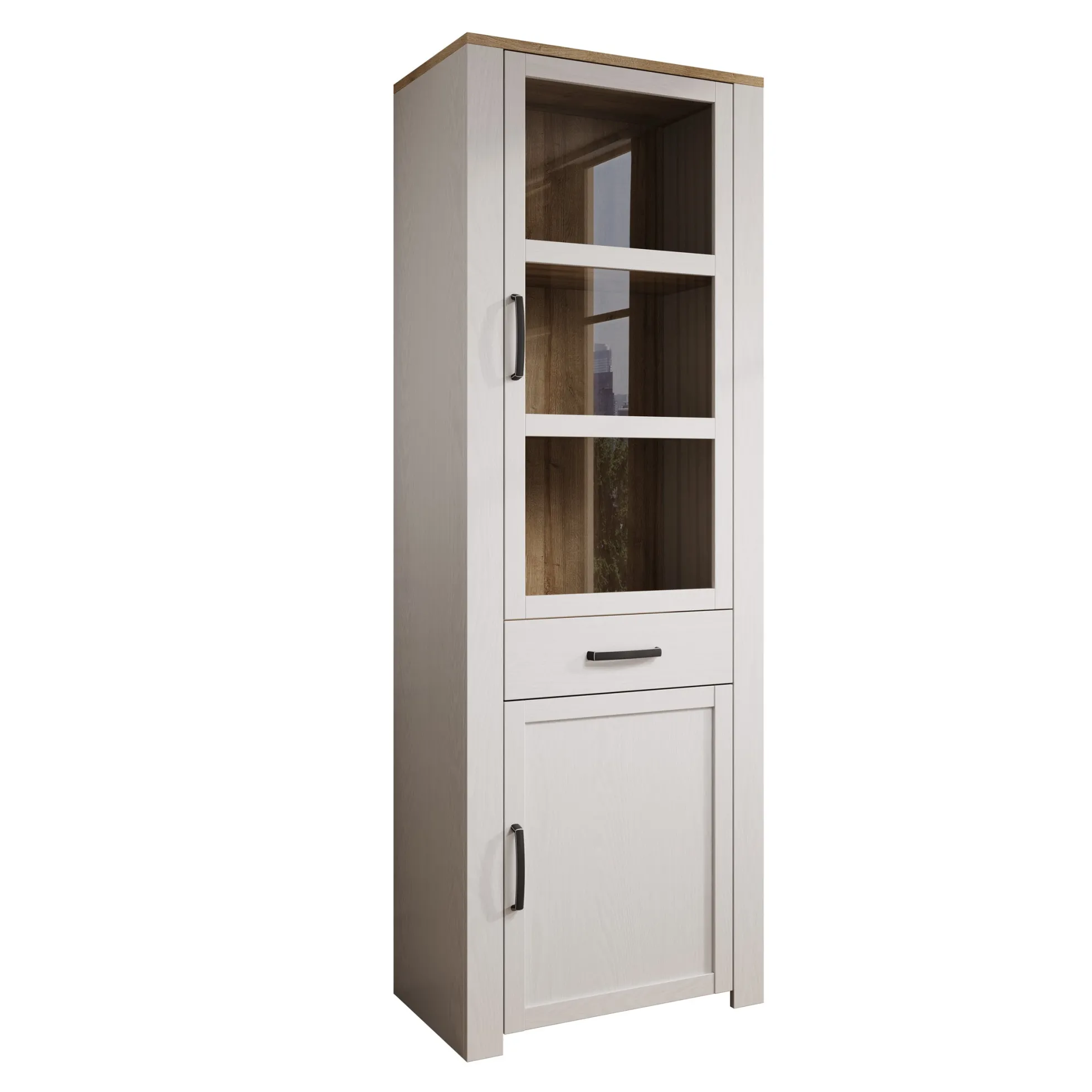 Borello - Buffetkast - Wit - 72x42x205 cm