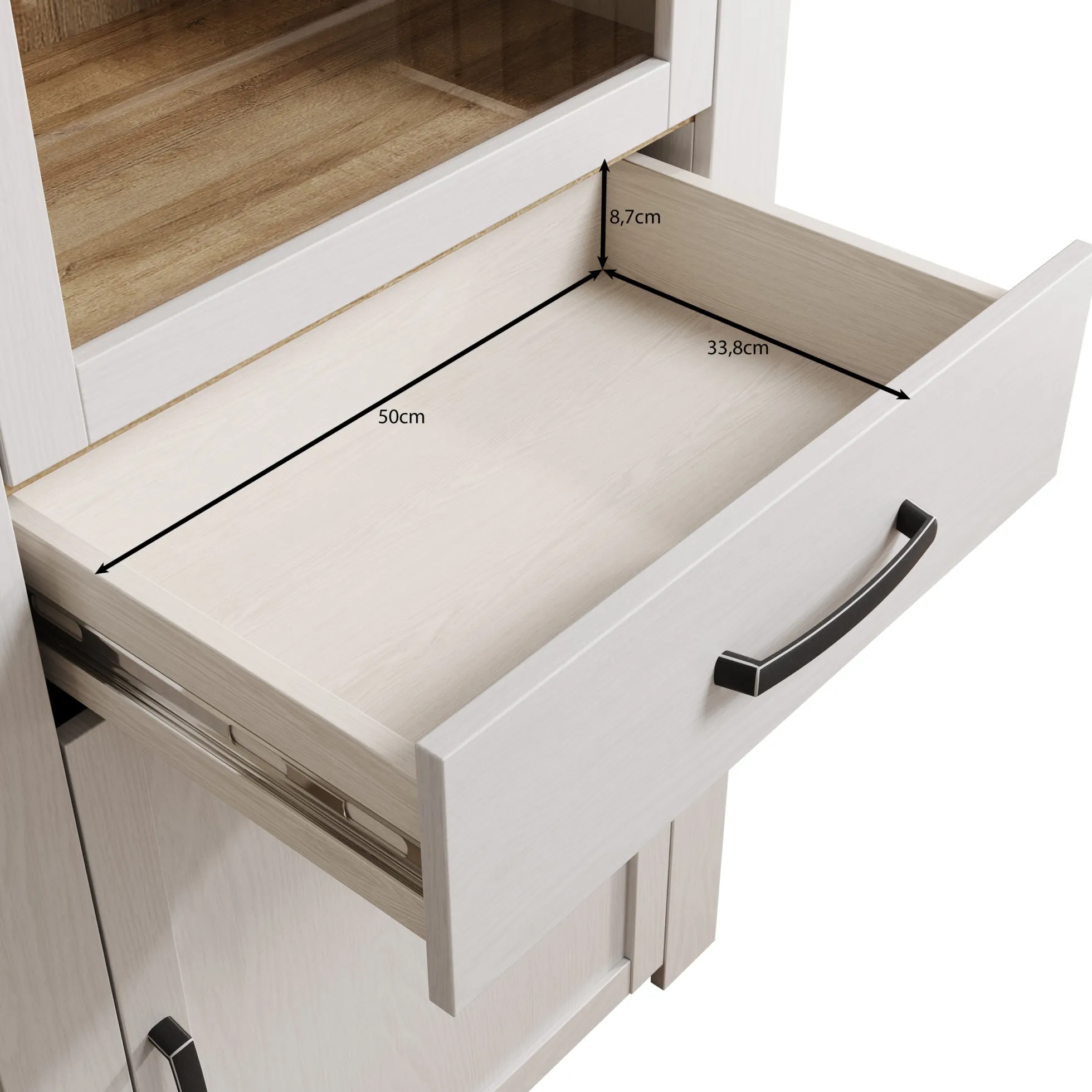 Borello - Buffetkast - Wit - 72x42x205 cm