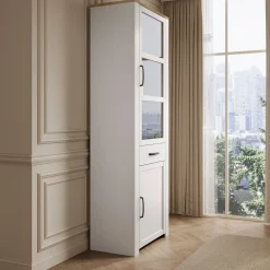 Borello - Buffetkast - Wit - 72x42x205 cm