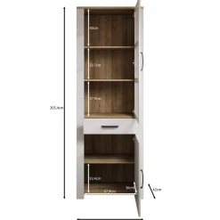 Borello - Buffetkast - Zwart - 72x42x205 cm