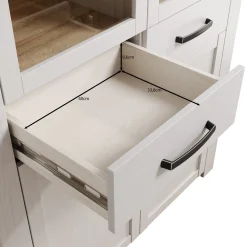 Borello - Buffetkast - Zwart - 106x42x205 cm