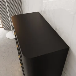 Borneo - Ladekast met 4 lades - Zwart - 78x40x98 cm