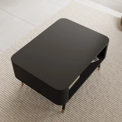 Borneo - Salontafel - Zwart - 80x60x42 cm