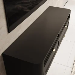 Borneo - TV-Meubel - Zwart - 138x40x53 cm
