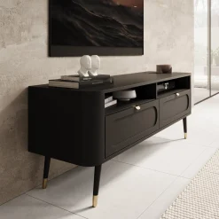 Borneo - TV-Meubel - Zwart - 138x40x53 cm