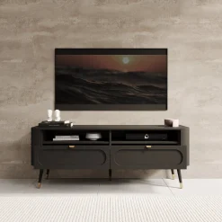 Borneo - TV-Meubel - Zwart - 138x40x53 cm