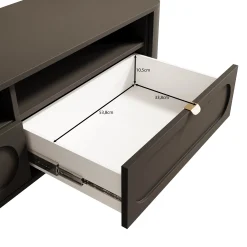Borneo - TV-Meubel - Zwart - 138x40x53 cm