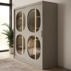 Bravanti - Kledingkast - Beige - 180x62x200 cm
