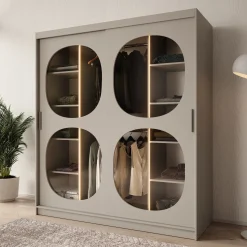 Bravanti - Kledingkast - Beige - 180x62x200 cm