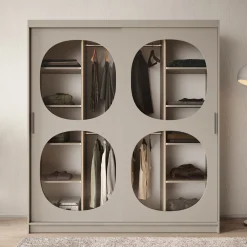 Bravanti - Kledingkast - Beige - 180x62x200 cm