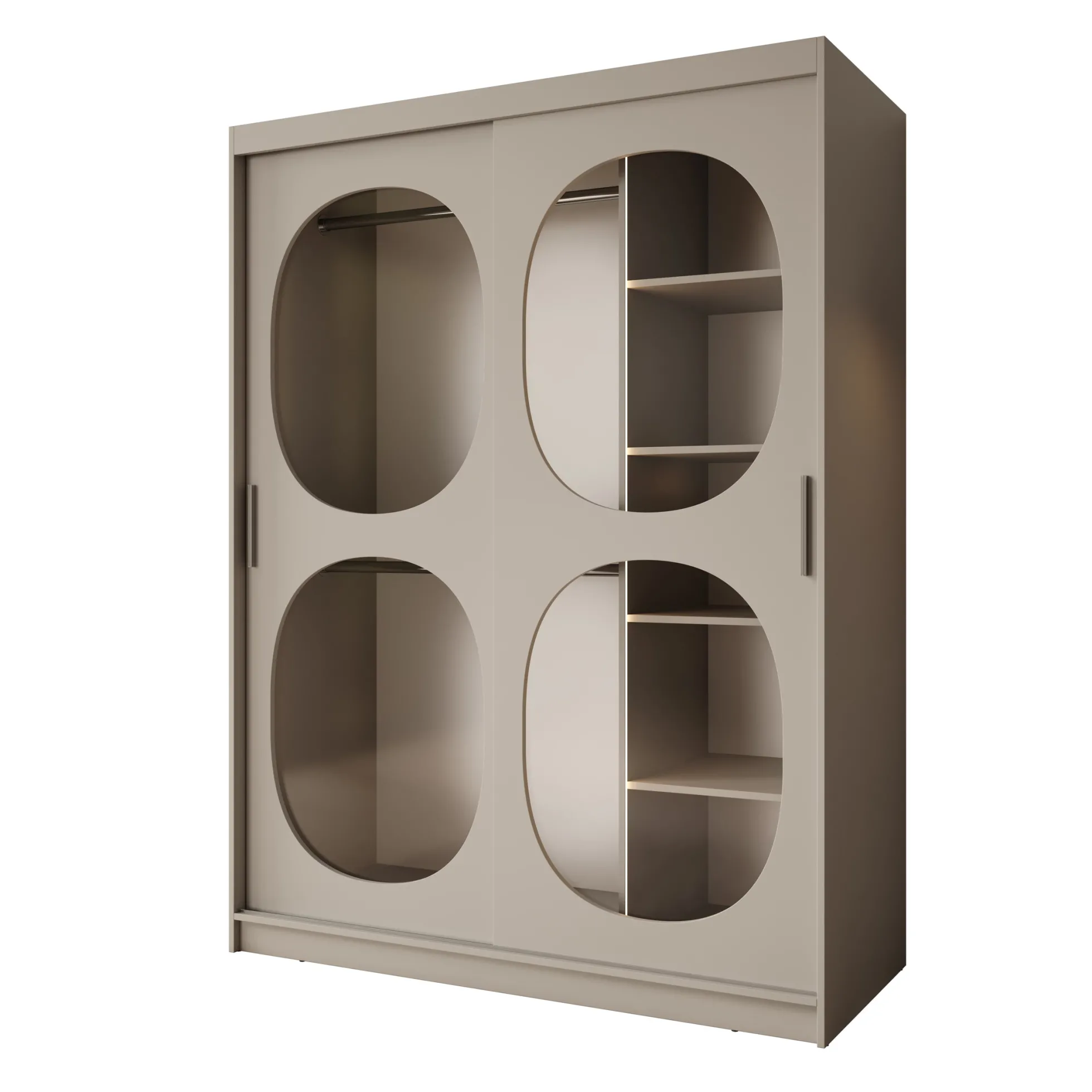 Bravanti - Kledingkast - Beige - 150x62x200 cm