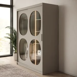 Bravanti - Kledingkast - Beige - 150x62x200 cm