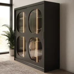 Bravanti - Kledingkast - Zwart - 180x62x200 cm