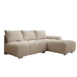 Broome - Hoekbank 3-zits - Beige teddystof - Rechts