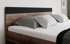 Brown - Tweepersoonsbed - Zwart/Eiken - 180x200 cm