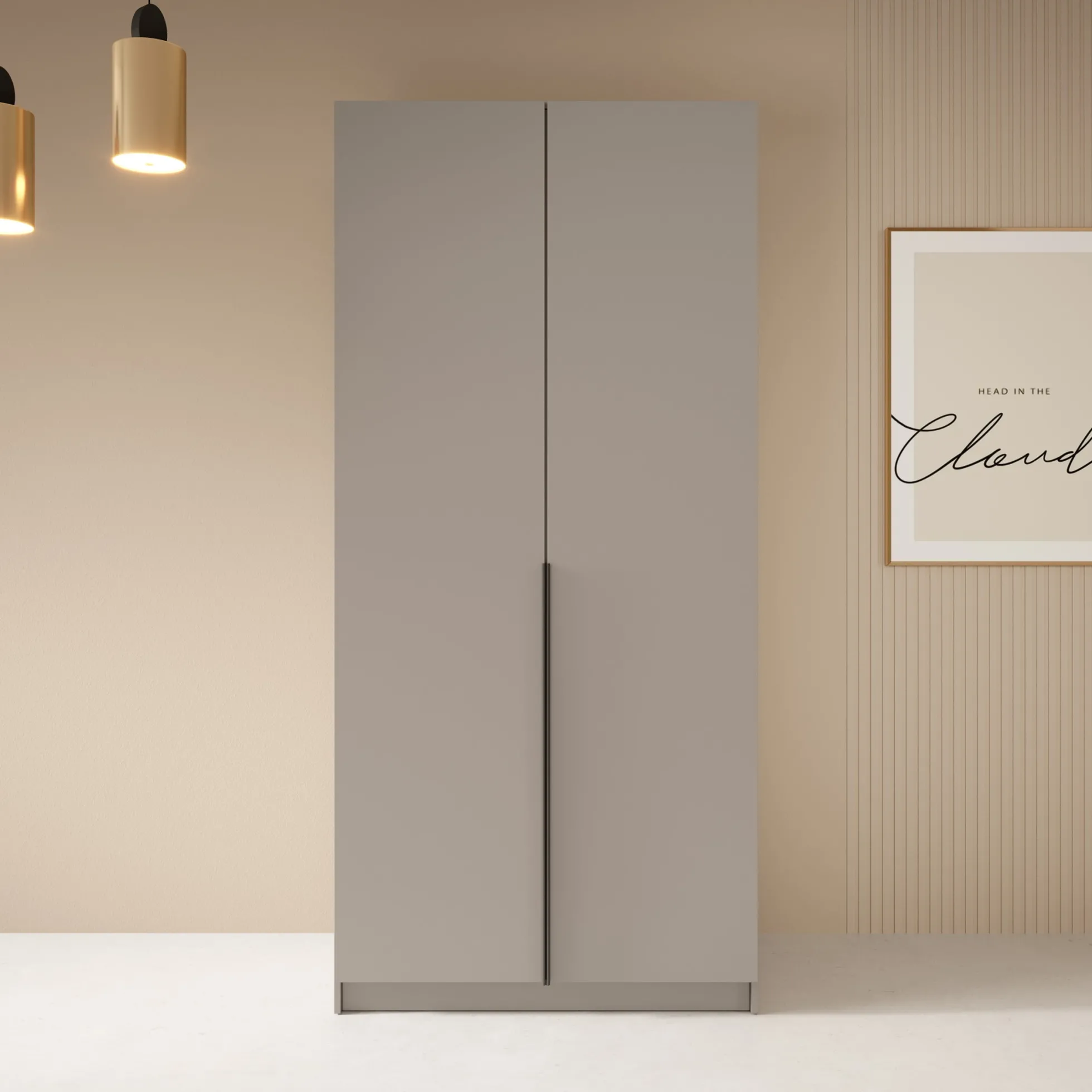 Bruno - Kledingkast 2-deurs - Beige