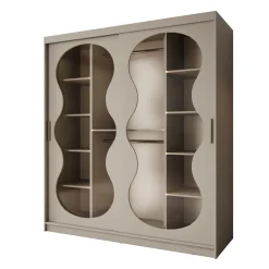 Bunaro - Kledingkast - Beige - 180x62x200 cm