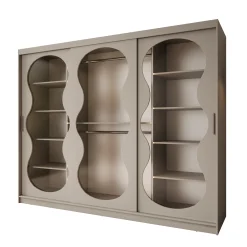 Bunaro - Kledingkast - Beige - 250x62x200 cm