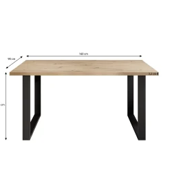 Butter - Eetkamertafel - Betonlook - 160x90x76 cm