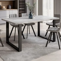 Butter - Eetkamertafel - Betonlook - 160x90x76 cm