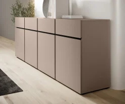Cainan - Dressoir - Beige/zwart - 225x40x78 cm