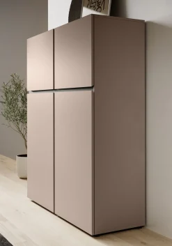 Cainan - Dressoir - Beige/zwart - 119x40x139 cm