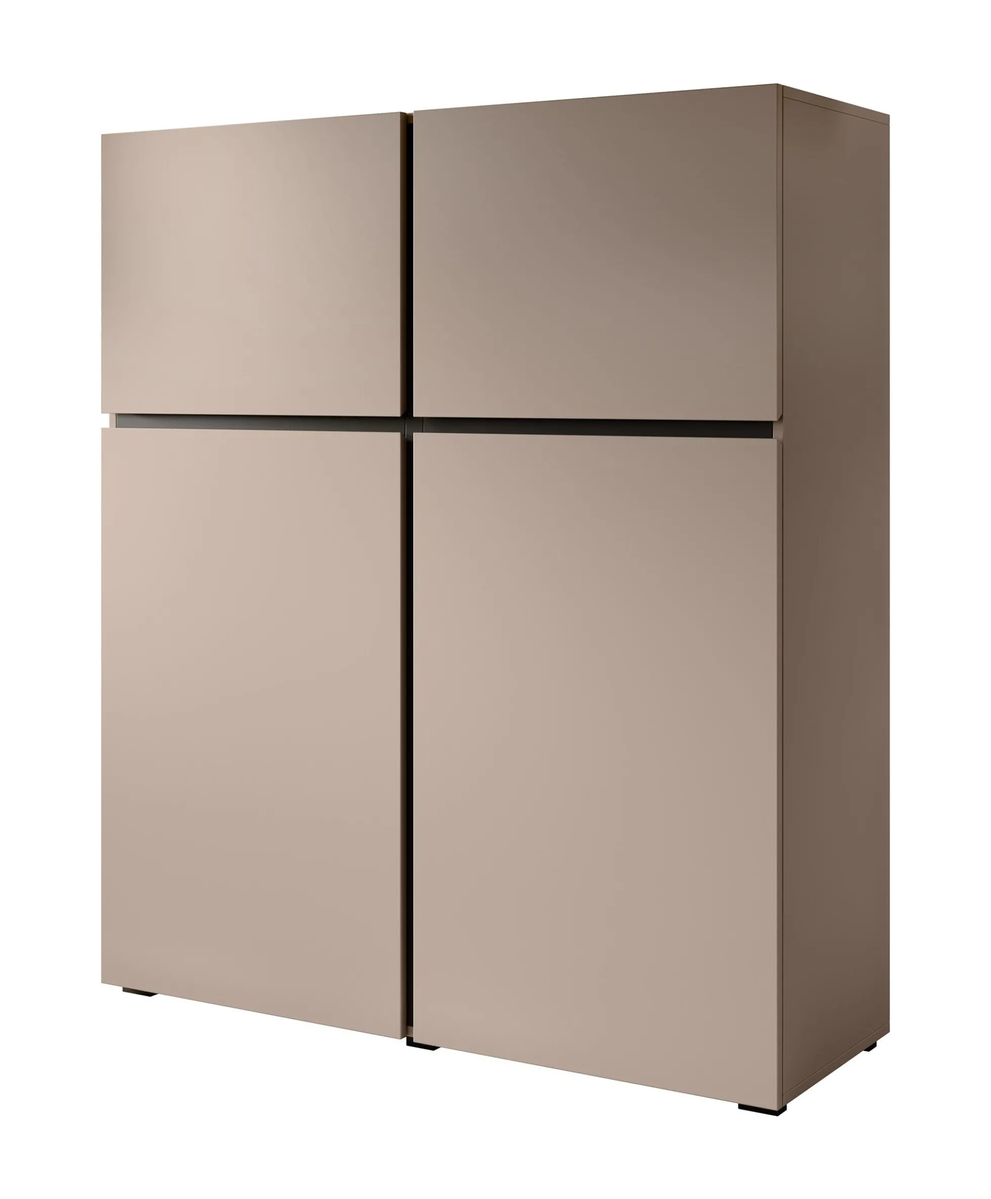 Cainan - Dressoir - Beige/zwart - 119x40x139 cm