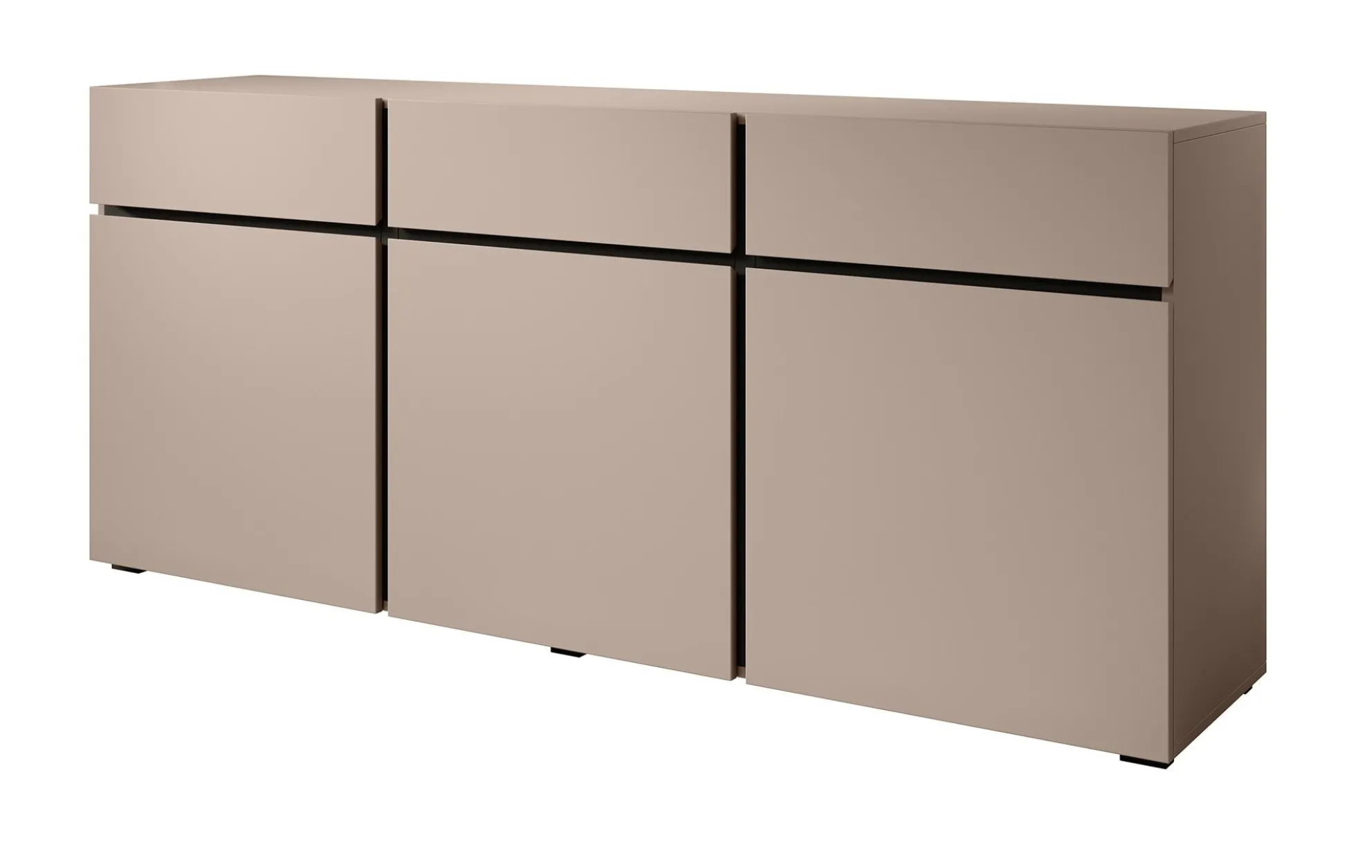Cainan - Dressoir - Beige/zwart - 180x40x78 cm