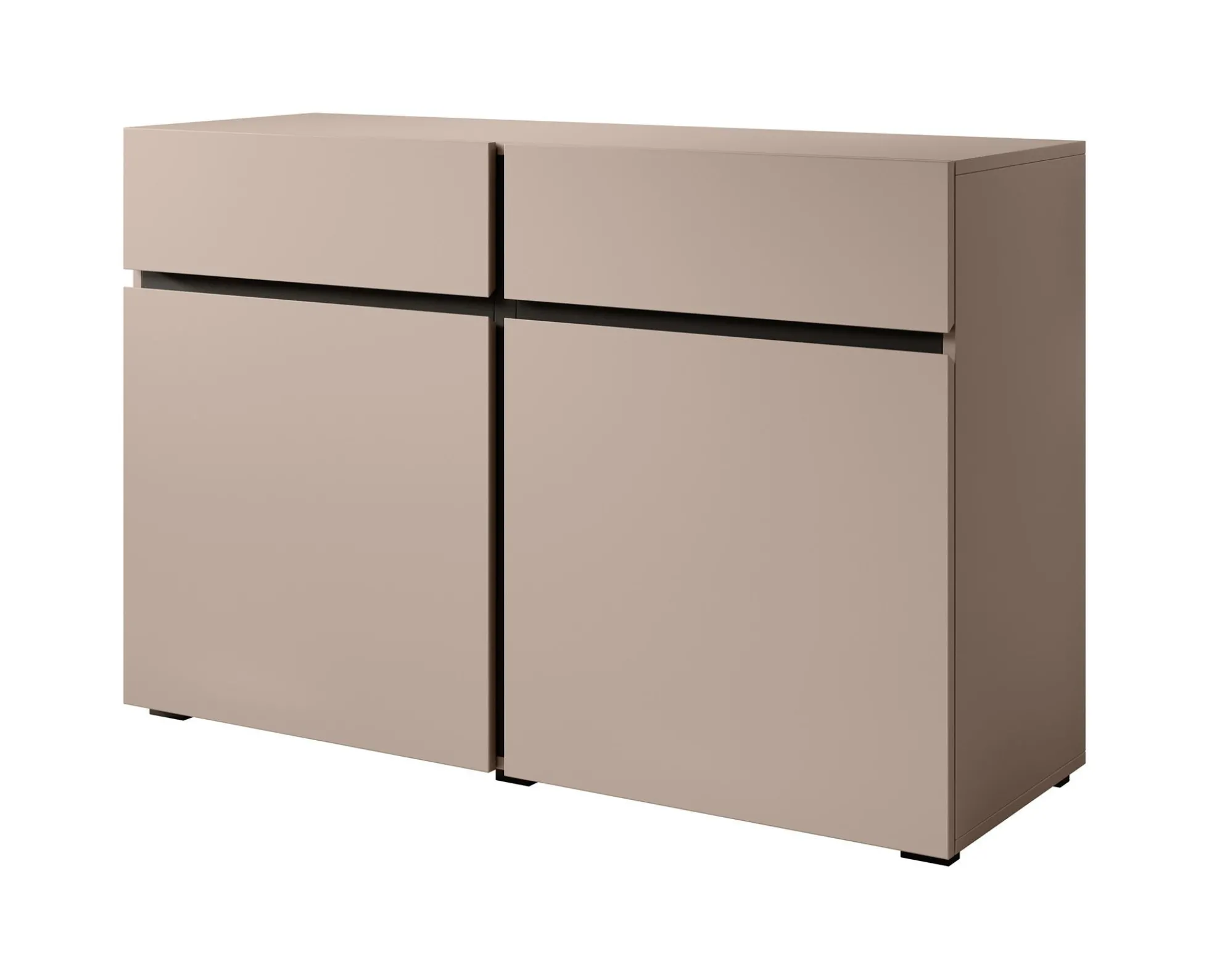 Cainan - Dressoir - Beige/zwart - 119x40x78 cm