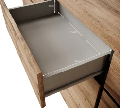 Cainan - Dressoir - Eiken/zwart - 180x40x78 cm