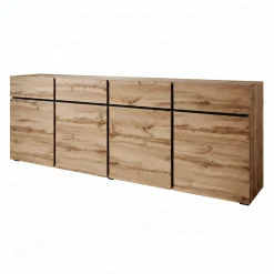Cainan - Dressoir - Eiken/zwart - 225x40x78 cm