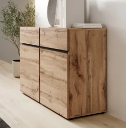 Cainan - Dressoir - Eiken/zwart - 119x40x78 cm