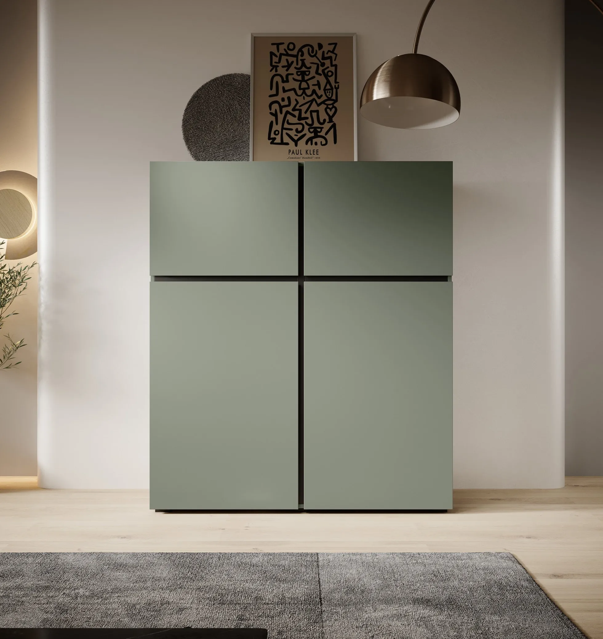 Cainan - Dressoir - Groen - 119x40x139 cm