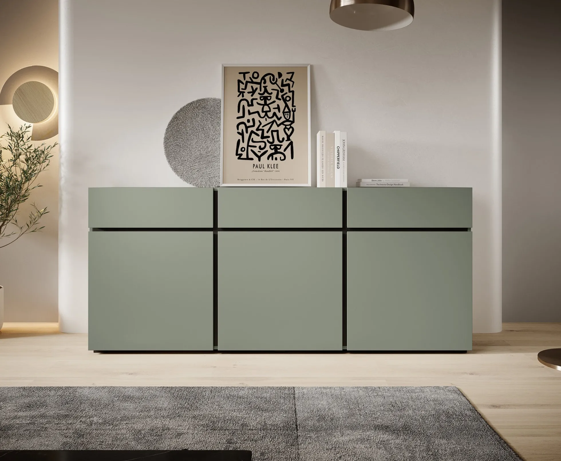 Cainan - Dressoir - Groen - 180x40x78 cm