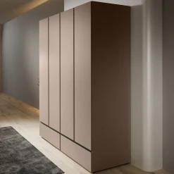Cainan - Kledingkast 4-deurs - Beige - 180x60x210 cm